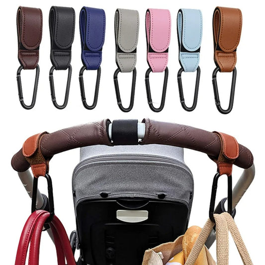 Leather Baby Stroller Hooks