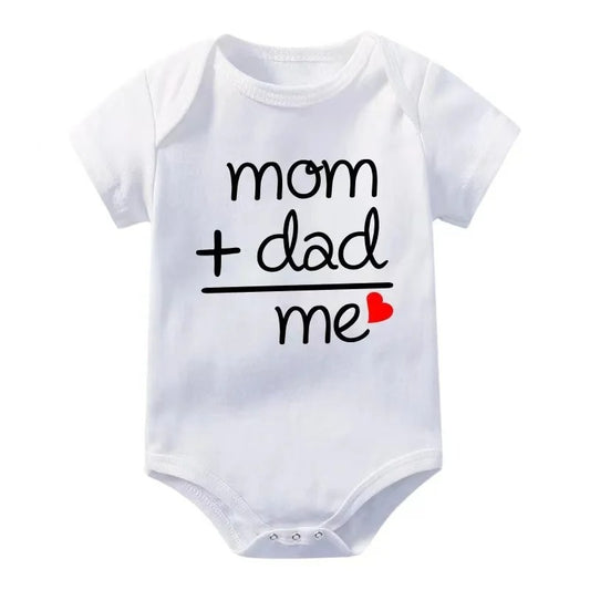 "Mom + Dad" Baby Onesie Bodysuit Unisex For Boys and Girls